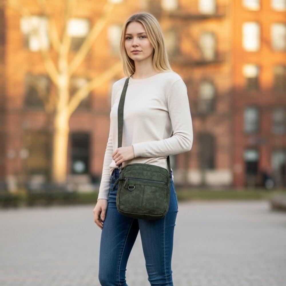 BUENO COLLECTION Green Crossbody Bag Purse